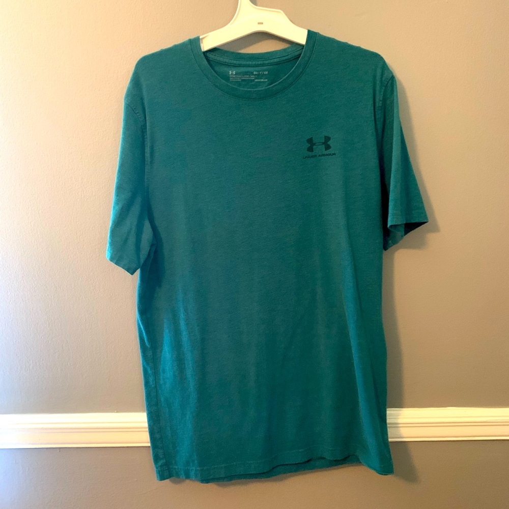 Under Armour Shirt Men’s Small Soft Short Sleeve Heat Gear Green